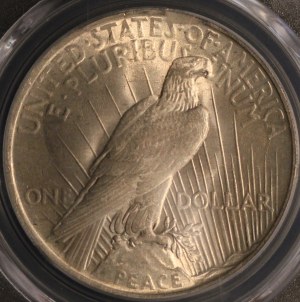 United States of America. 1923 Peace Dollar Mint Error Defective Planchet Very Rare