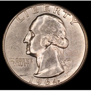 United States of America. 1964 25 Cents Quarter Silver