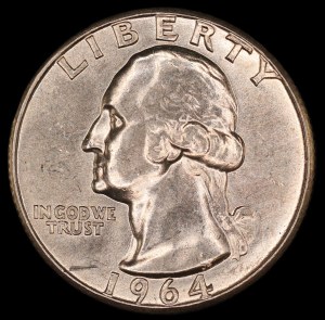 United States of America. 1964 25 Cents Quarter Silver
