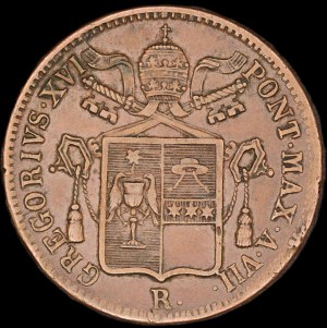 Vatican. 1837 Baiocco Gregory XVI