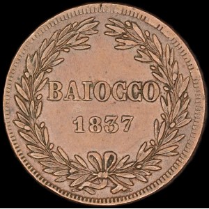 Vatican. 1837 Baiocco Gregory XVI