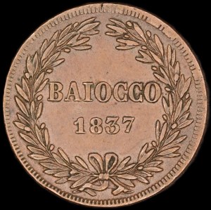 Vatican. 1837 Baiocco Gregory XVI