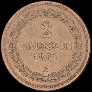 Vatican. 1851 2 Baiocchi Pius IX