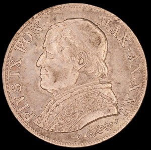 Vatican. 1867 1 Lira Pius IX