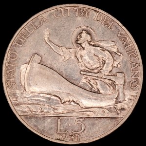 Vatican. 1931 5 Lire