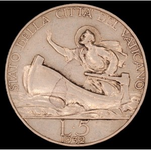 Vatican. 1932 5 Lire