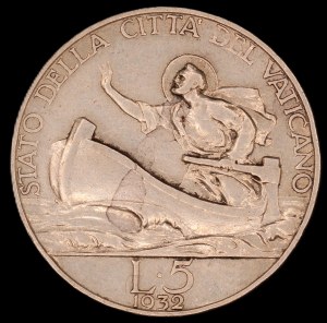 Vatican. 1932 5 Lire