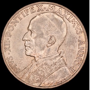 Vatican. 1939 5 Lire