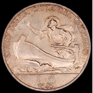 Vatican. 1940 5 Lire