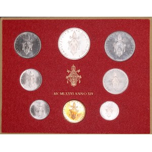 Vatican. 1976 Mint Set 8 Pieces Silver