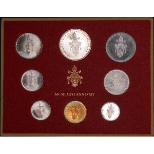 Vatican. 1976 Mint Set 8 Pieces Silver