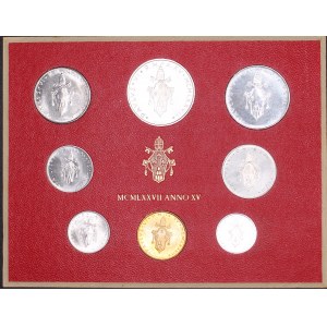 Vatican. 1977 Mint Set 8 Pieces Silver