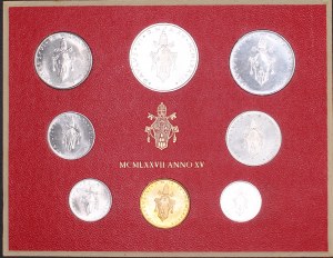 Vatican. 1977 Mint Set 8 Pieces Silver