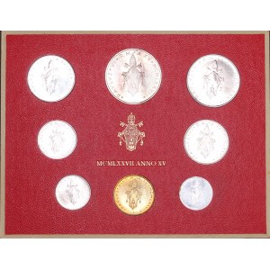Vatican. 1977 Mint Set 8 Pieces Silver