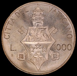 Vatican. 1978 1000 Lire John Paul I