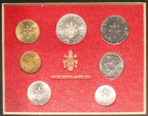 Vatican. 1978 Mint Set 7 Pieces Silver