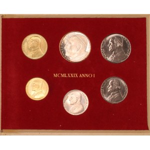 Vatican. 1979 Mint Set 6 Pieces Silver