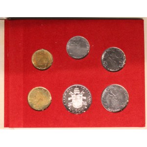 Vatican. 1980 Mint Set 6 Pieces Silver