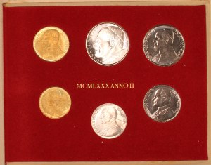 Vatican. 1980 Mint Set 6 Pieces Silver