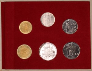 Vatican. 1980 Mint Set 6 Pieces Silver