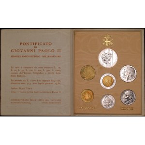 Vatican. 1985 Mint Set 7 Pieces Silver
