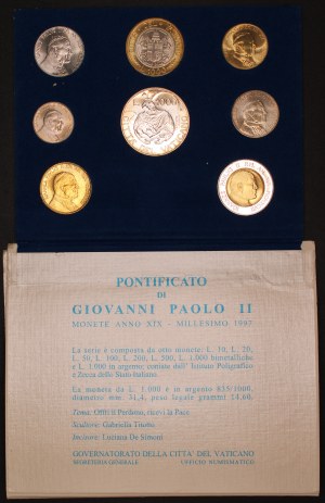 Vatican. 1997 Mint Set 8 Pieces Silver