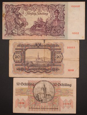Austria. 1946-51 3pcs set