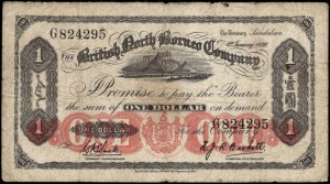 British North Borneo. 1936 1 Dollar