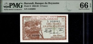 Burundi. 1964 5 franků