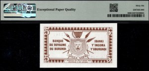 Burundi. 1964 5 franků