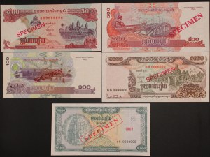 Kambodža. 5ks sada vzorků