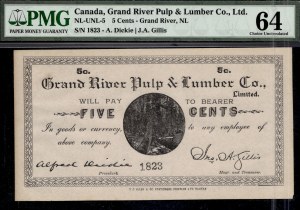 Canada. 1823 5 cents