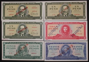 Cuba. 6pcs set specimen