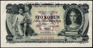 Czechoslovakia. 1931 100 Korun Prefix Jb Specimen