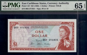 East Caribbean Currency. 1965 1 Dollar
