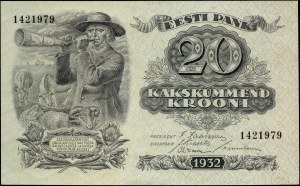 Estonia. 1932 20 Krooni