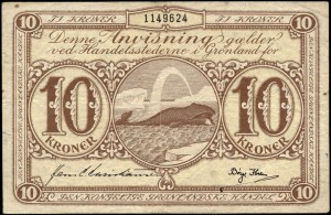 Greenland. 1953 10 Kroner