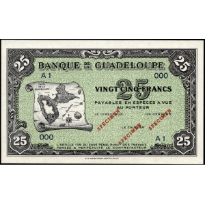 Guadaloupe. 25 Francs specimen