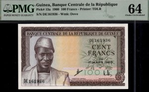 Guinea. 1960 100 Francs