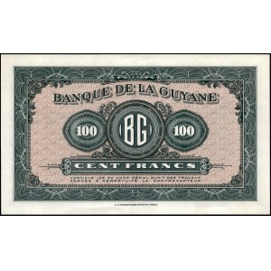 Guyana. 100 Francs specimen