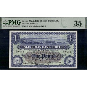 Isle of Man. 1949 1 Pound Prefix R/3
