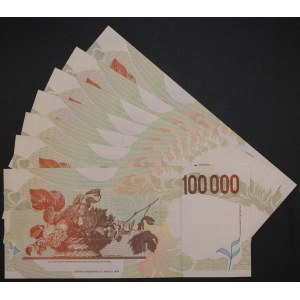 Italy. 1994 100000 Lire 7 Consecutive Pieces