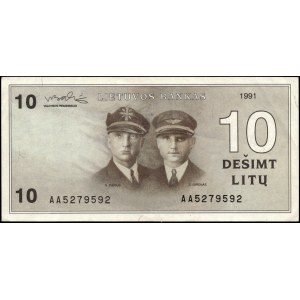 Lithuania. 1991 10 Litu