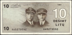 Lithuania. 1991 10 Litu