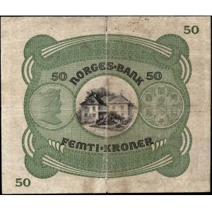 Norway. 50 Kroner Christie Prefix D Rare