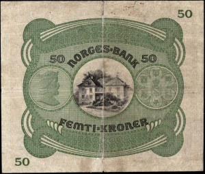 Norway. 50 Kroner Christie Prefix D Rare