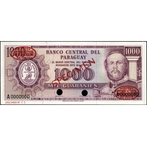 Paraguay. 1000 Guaranies specimen