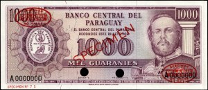 Paraguay. 1000 Guaranies specimen
