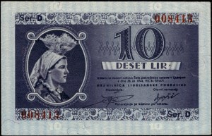 Slovinsko. 1944 10 lir