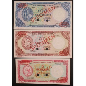 Somalia. 3pcs set specimen